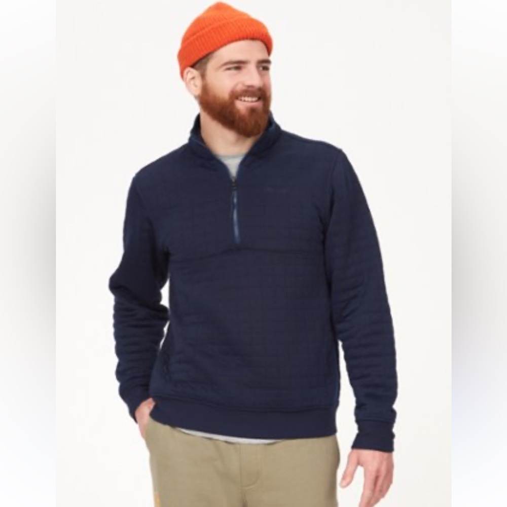 NWT Marmot Roice Half-Zip Pullover Men's M Arctic Navy $110